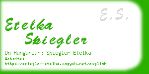 etelka spiegler business card